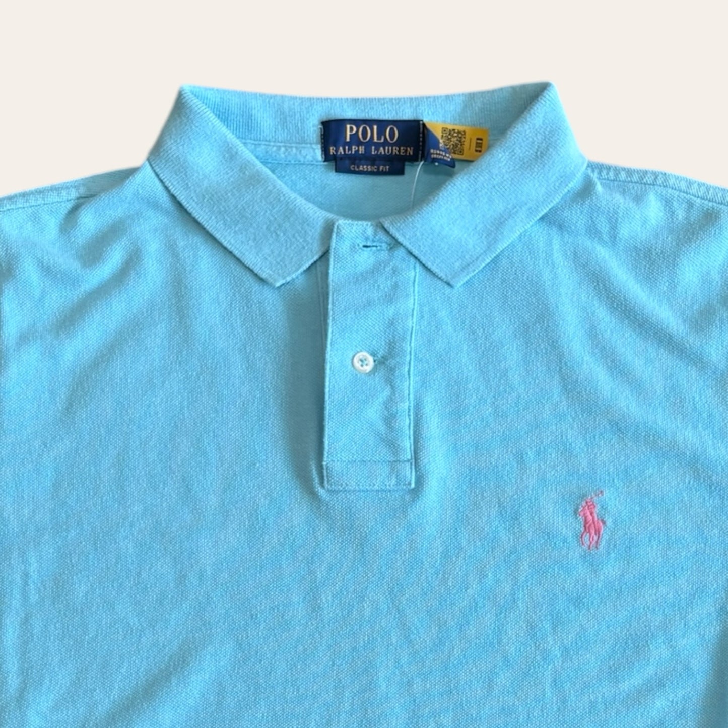 Polo RL Shirt 'Turqoise/Pink' Size M