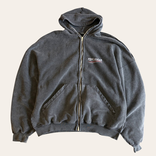 AW17 Balenciaga Campaign Inside-Out Zip-Up Hoodie Size XL