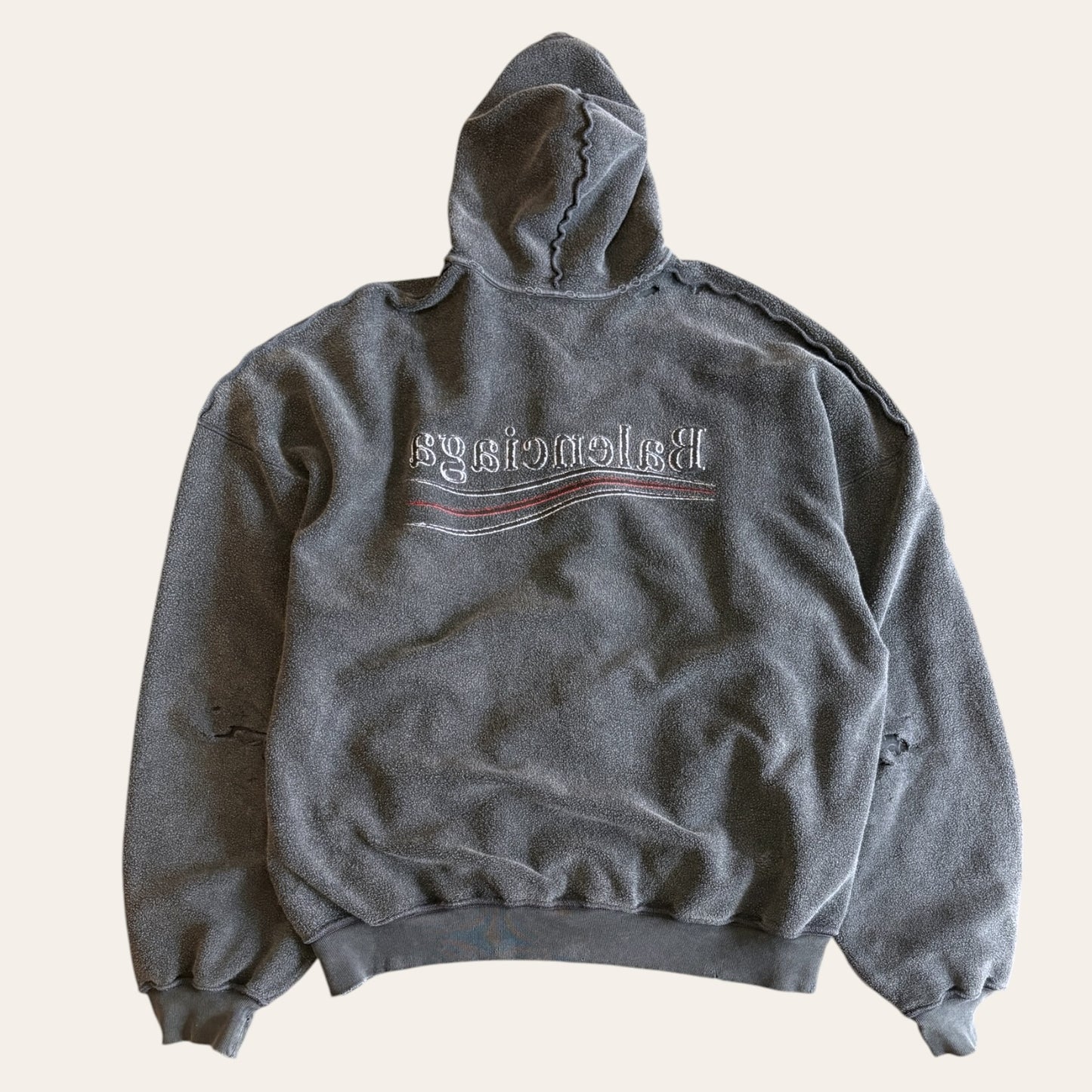 AW17 Balenciaga Campaign Inside-Out Zip-Up Hoodie Size XL