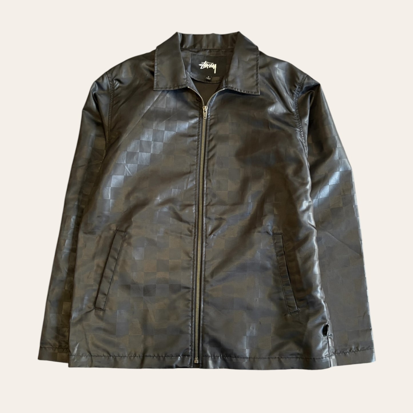 Stussy Checkered Coach Jacket Size S