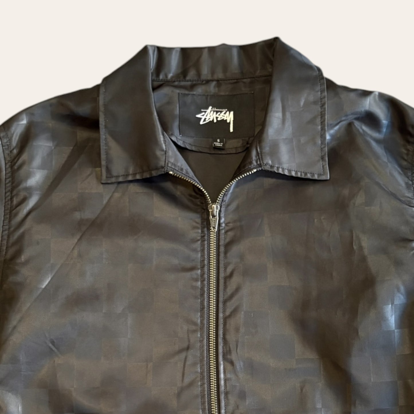 Stussy Checkered Coach Jacket Size S
