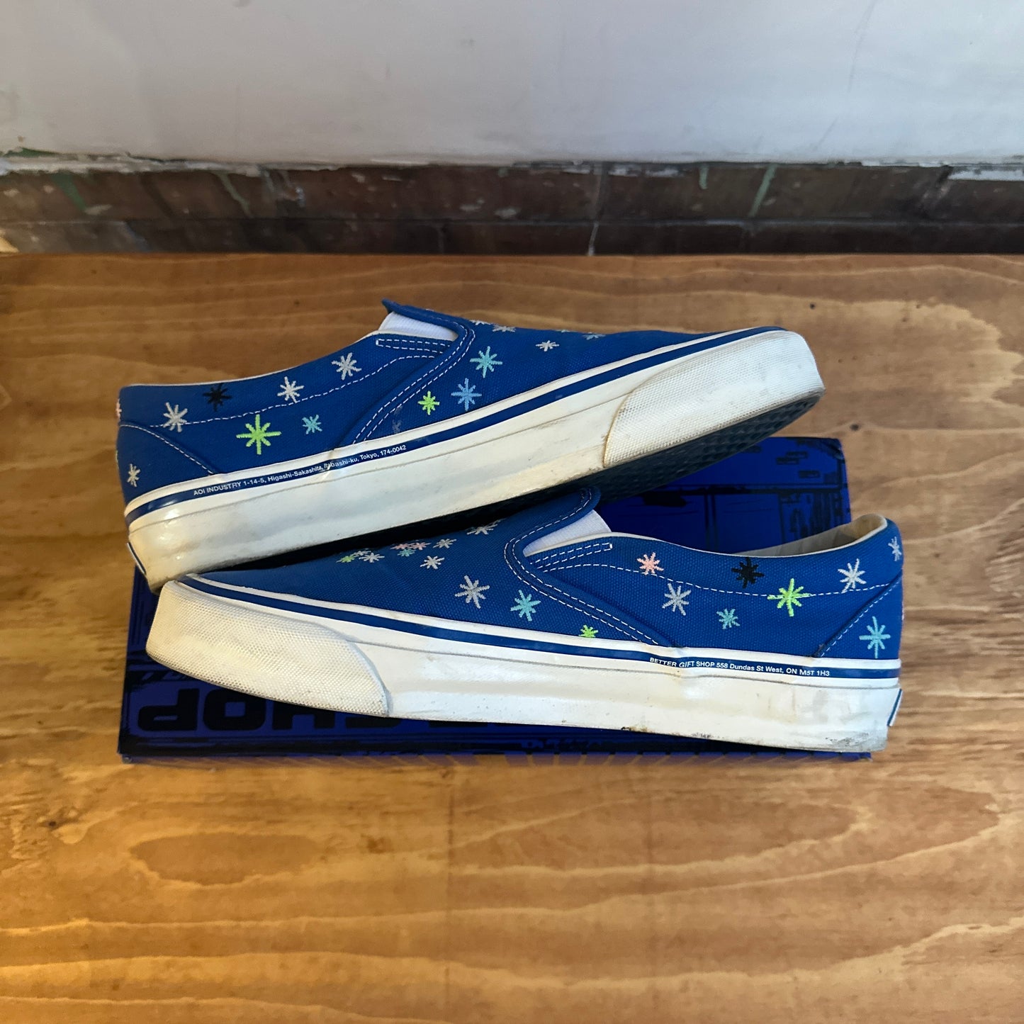 Better Gift Shop x Vans Slip On Size 10