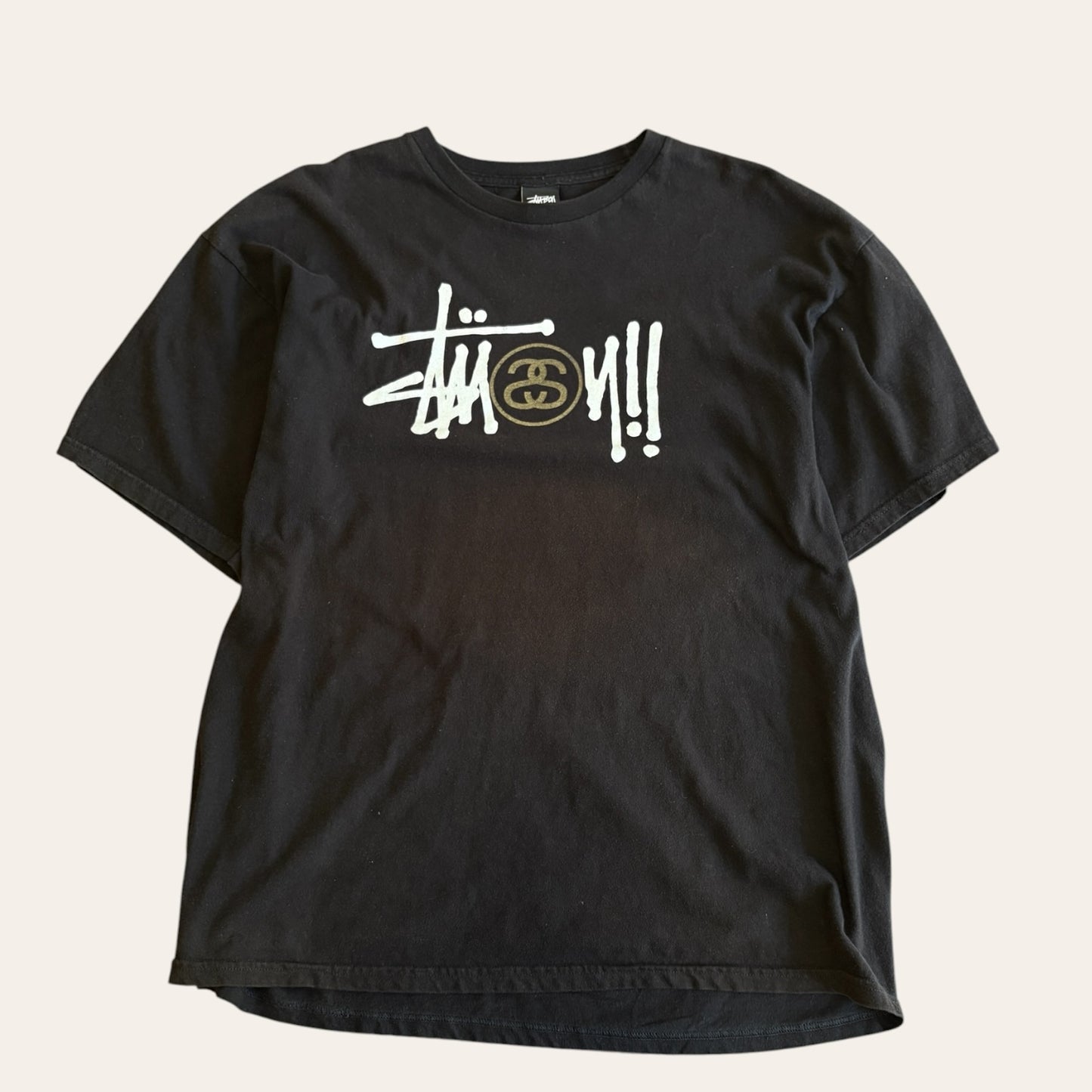 Stussy Gold Double S Tee Black Size XL