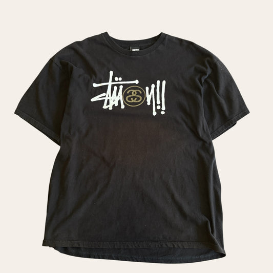 Stussy Gold Double S Tee Black Size XL