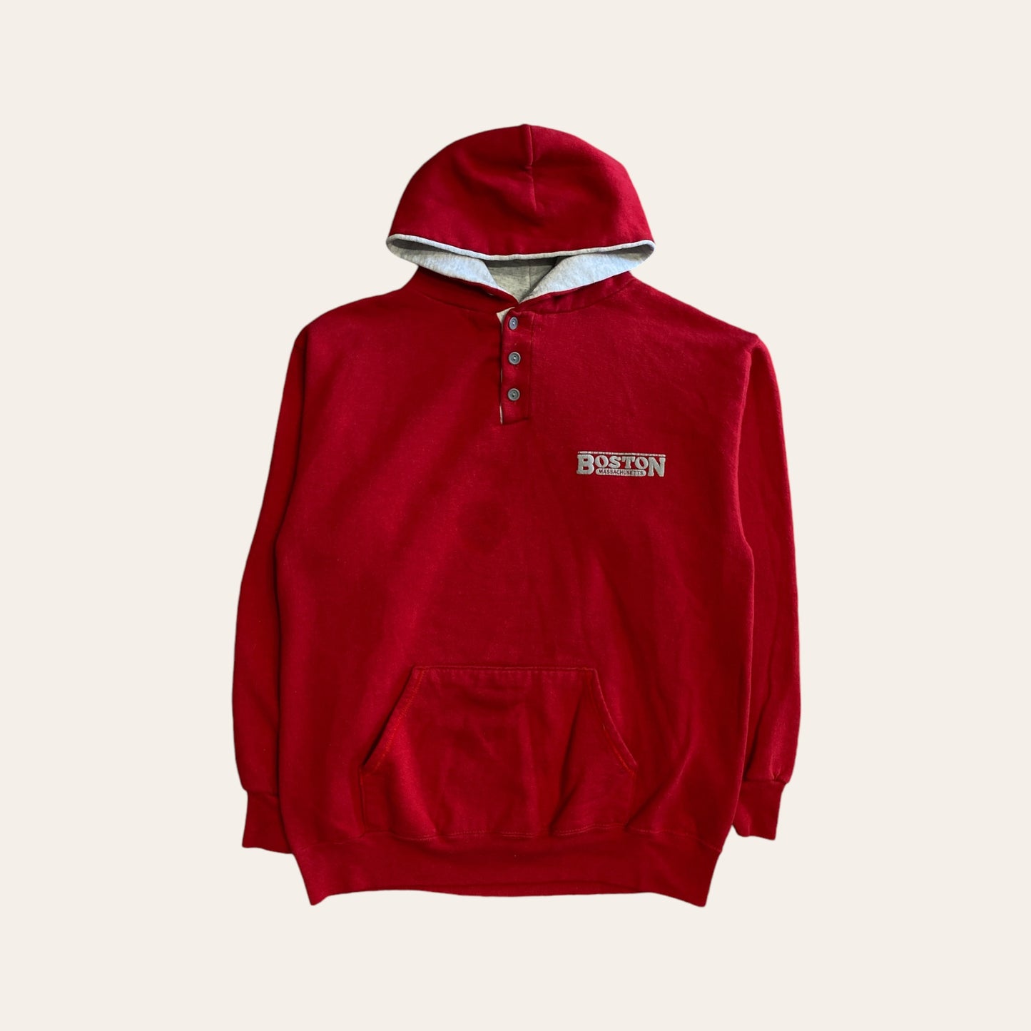 90's Boston, MA Hoodie Red Size XL