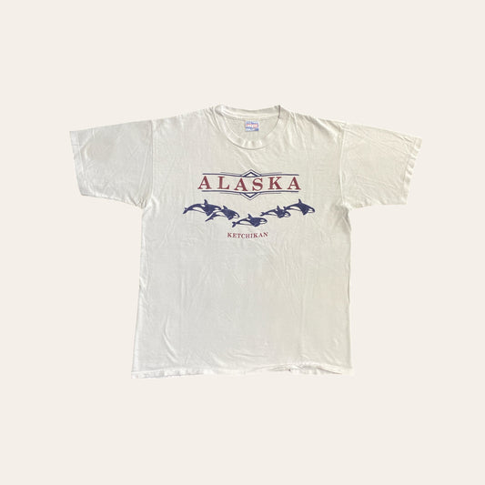 90's Alaska Killer Whale Tee Size XL