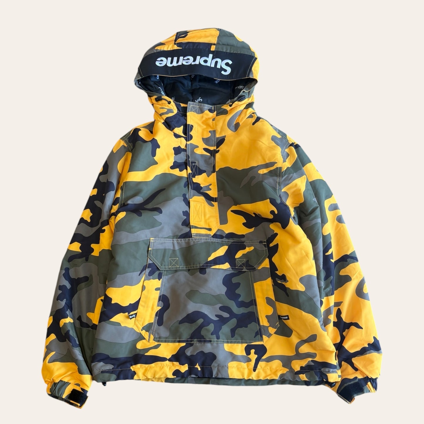 Supreme Half Zip Yellow Camo Jacket Size S