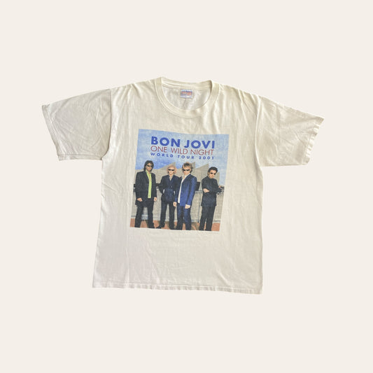 01' Bon Jovi One Wild Night Tour Tee Size L