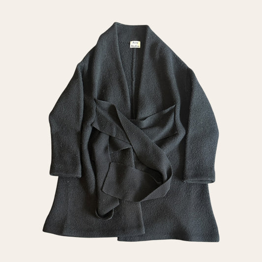 Acne Studios Hava Boiled Wool Coat Size XXS
