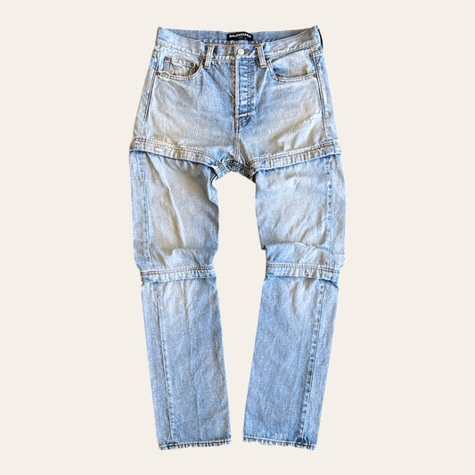 Balenciaga Convertible Zip Jeans Size 30