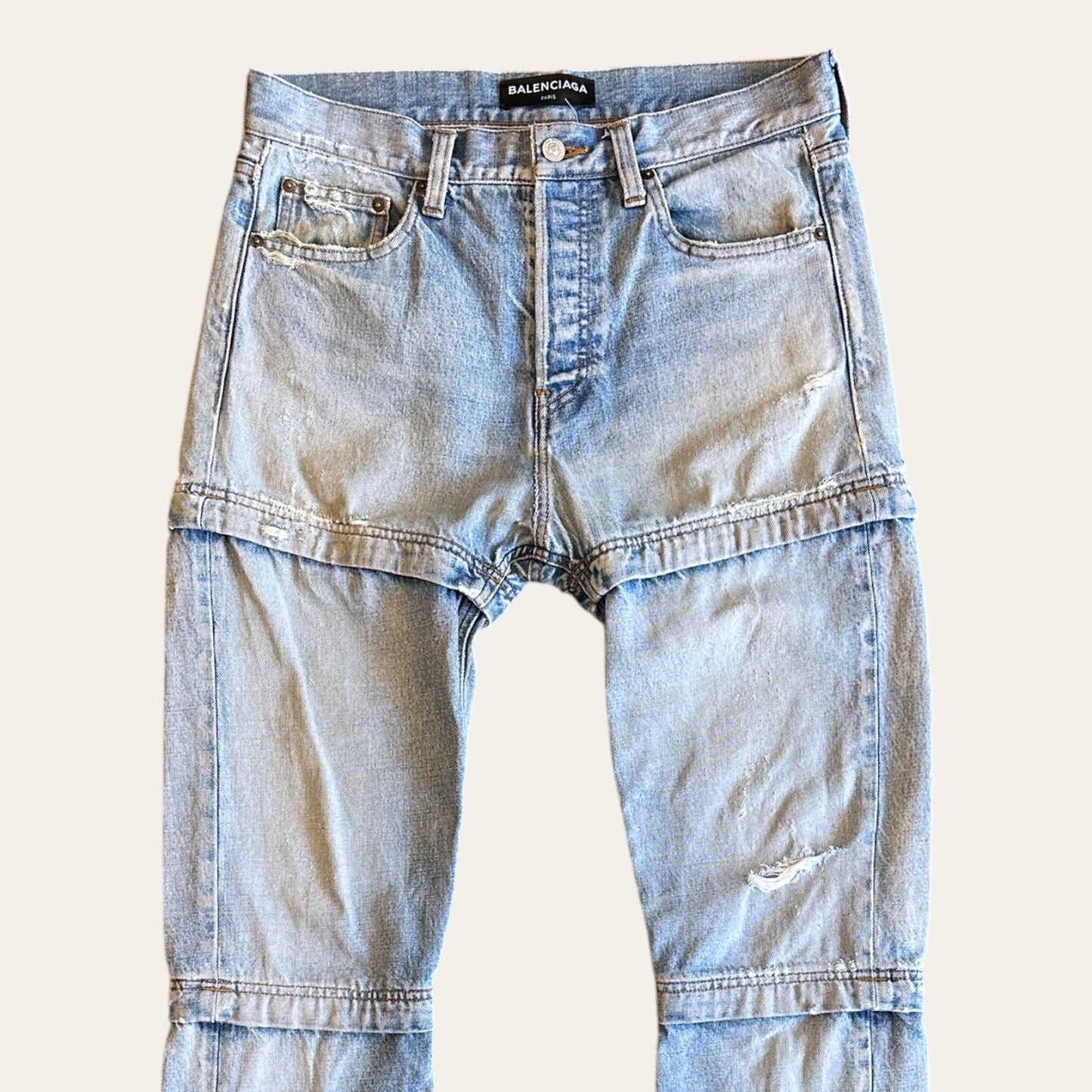 Balenciaga Convertible Zip Jeans Size 30