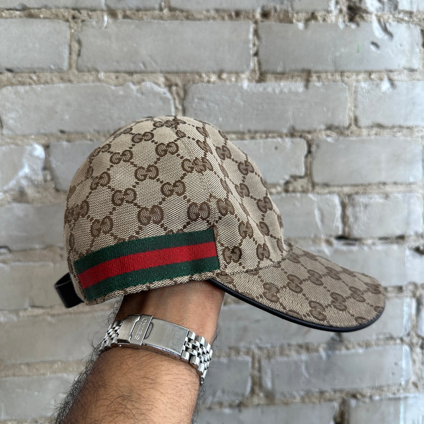 Gucci Monogram Strapback Hat