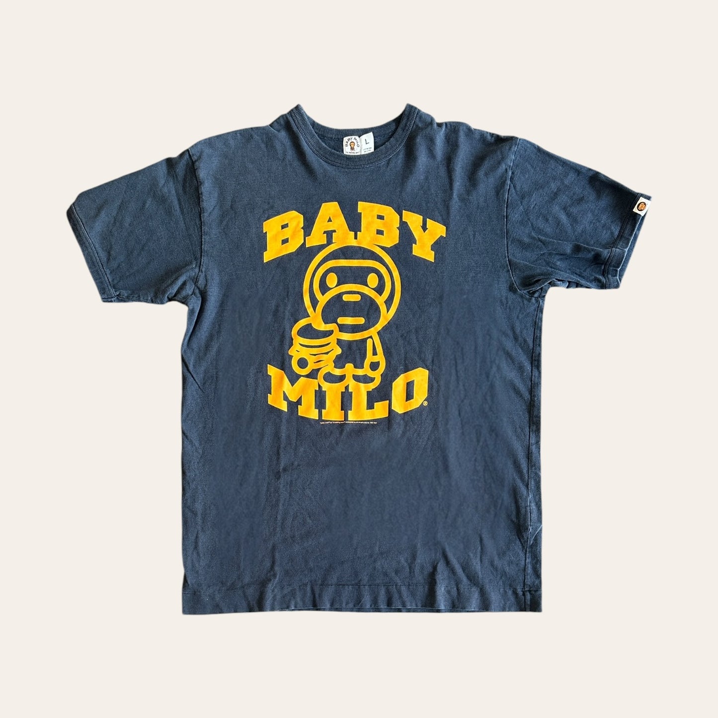 00s Bape Baby Milo Tee Navy Size L