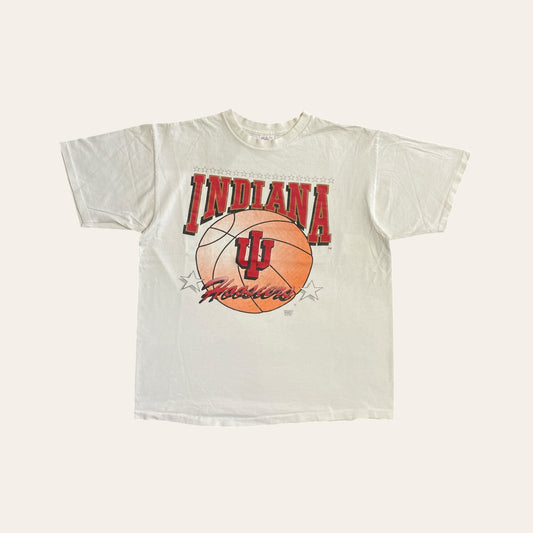 90's Indiana Basketball Tee White Size XXL