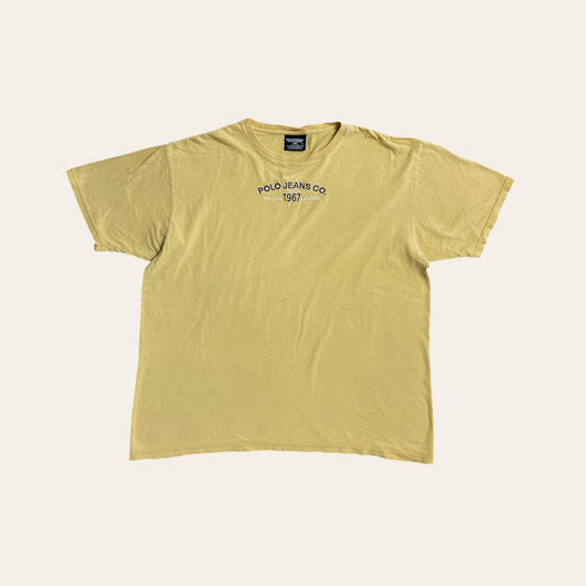 Y2K Polo Jeans Tee Yellow Size M