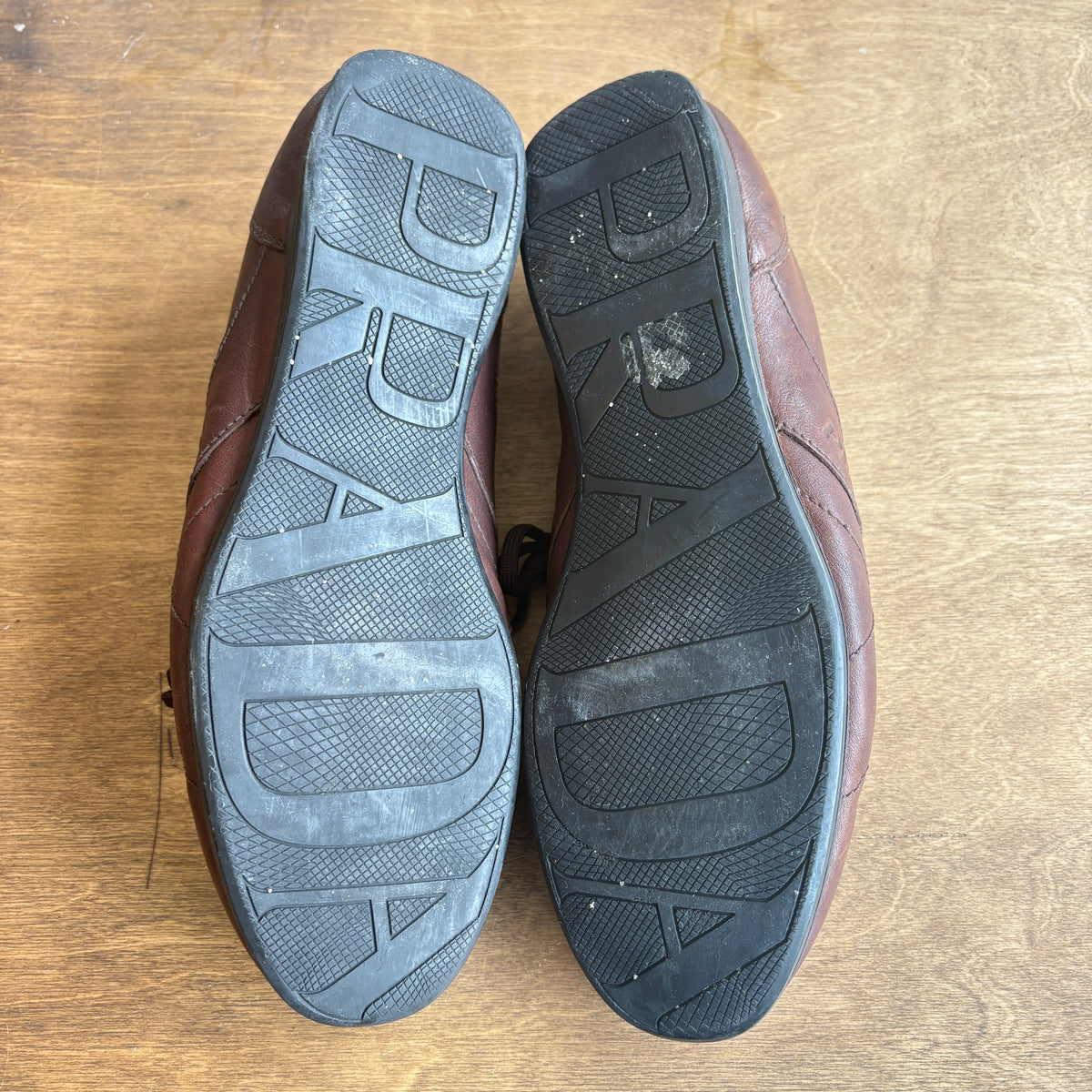 Prada Montecarlo Brown Leather Sneakers Size US 9.5