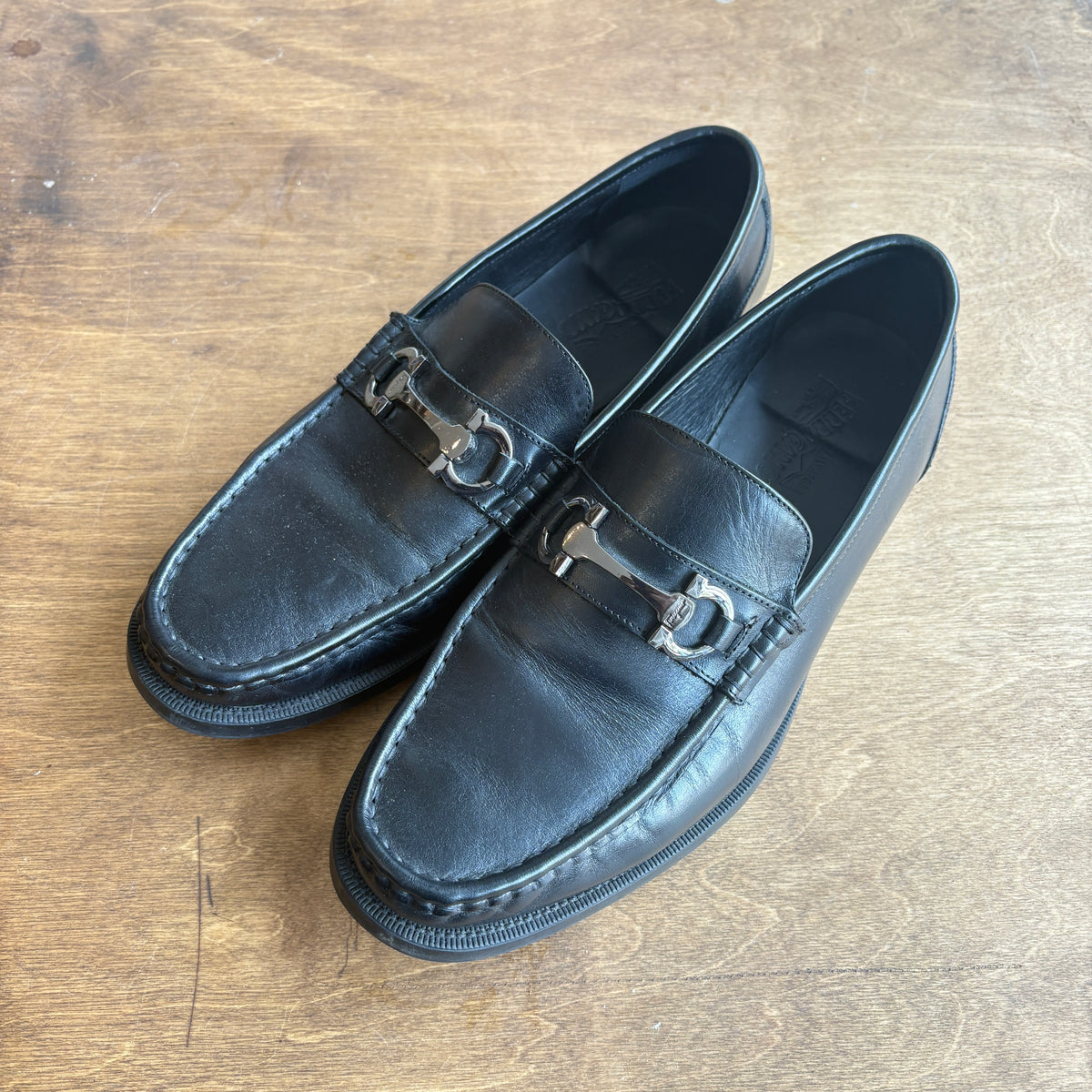 Salvatore Ferragamo David Gancini Loafers Size EU 42