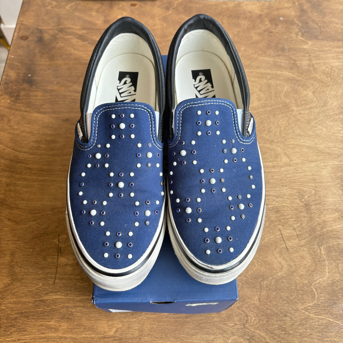 Vans Pearlized Slip On Navy Size 10.5