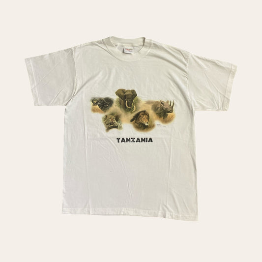 90's Tanzania Wildlife Tee Size L