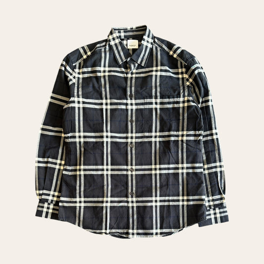 Burberry Plaid Shirt Black Size L
