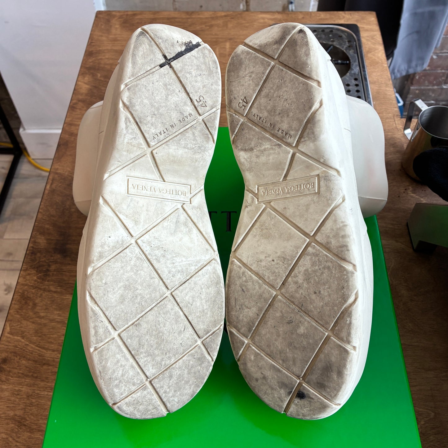 Bottega Veneta Puddle Boot White Size 45