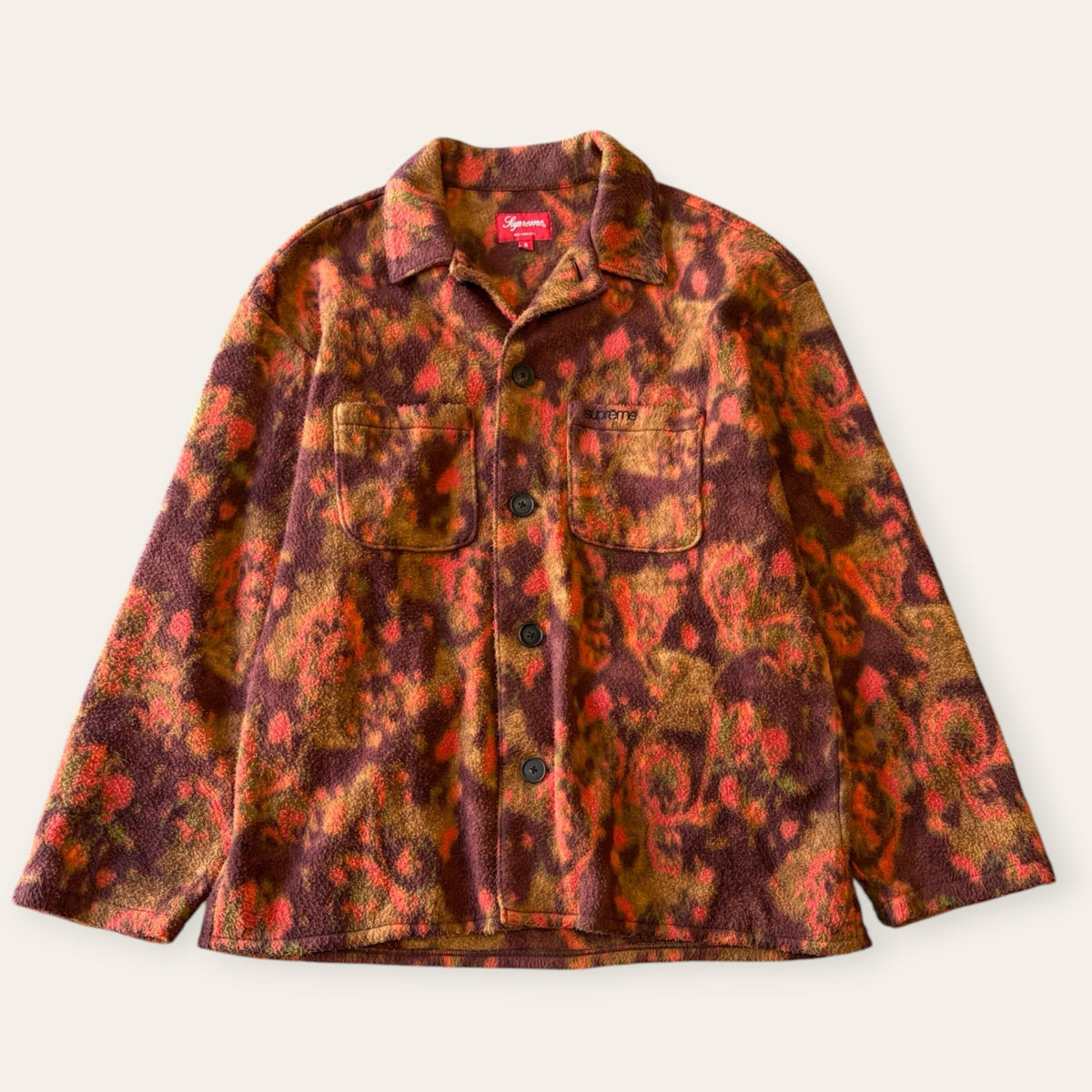Supreme Fleece Button Up Size S