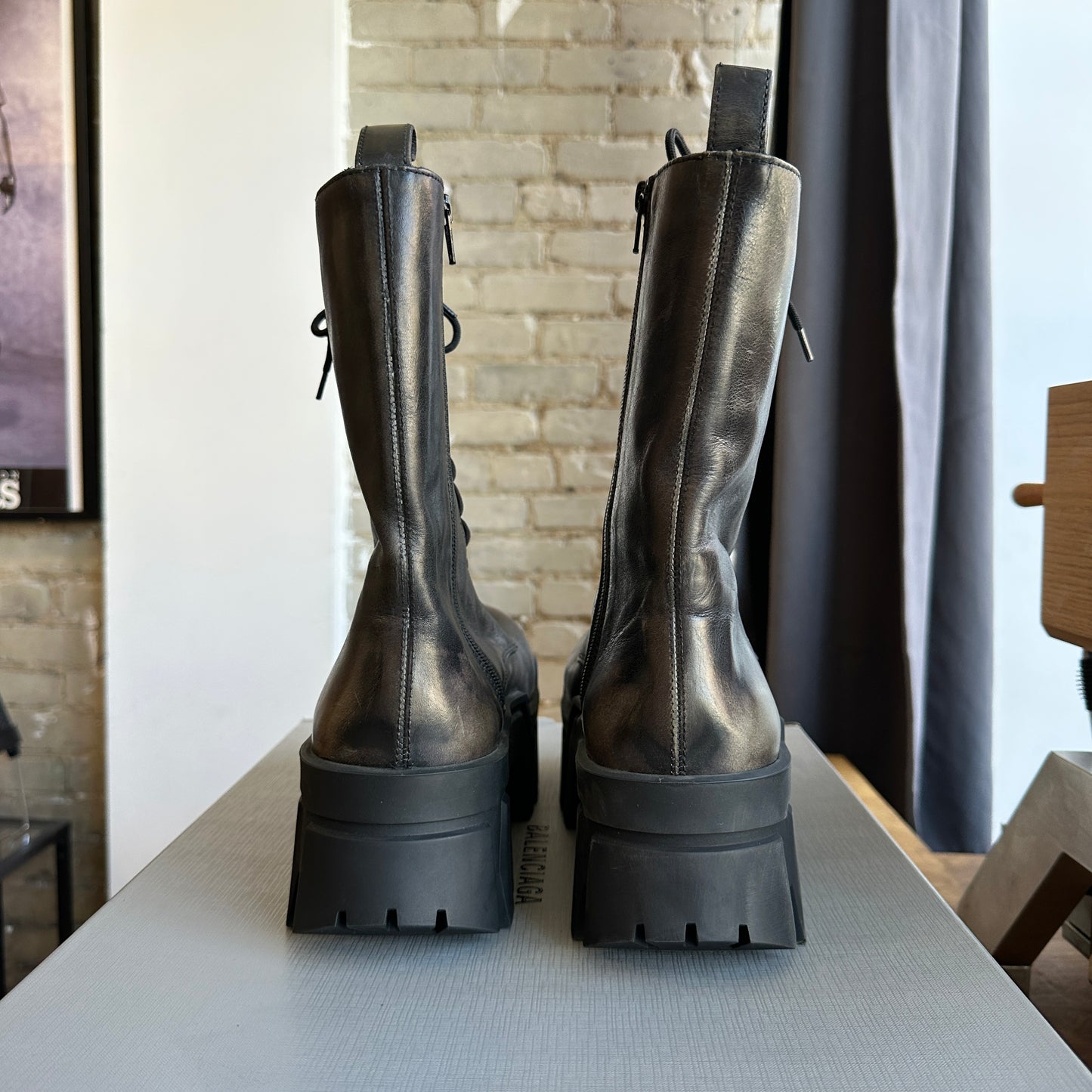 Brand New Balenciaga Bulldozer Laceup Boot Size 42