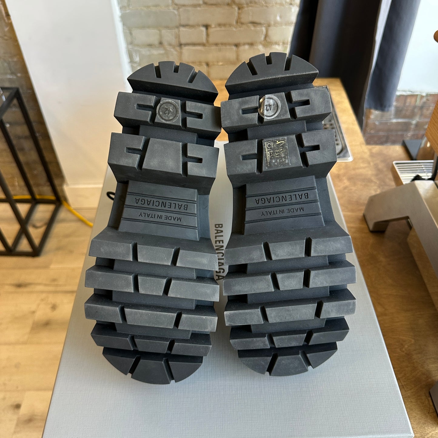 Brand New Balenciaga Bulldozer Laceup Boot Size 42