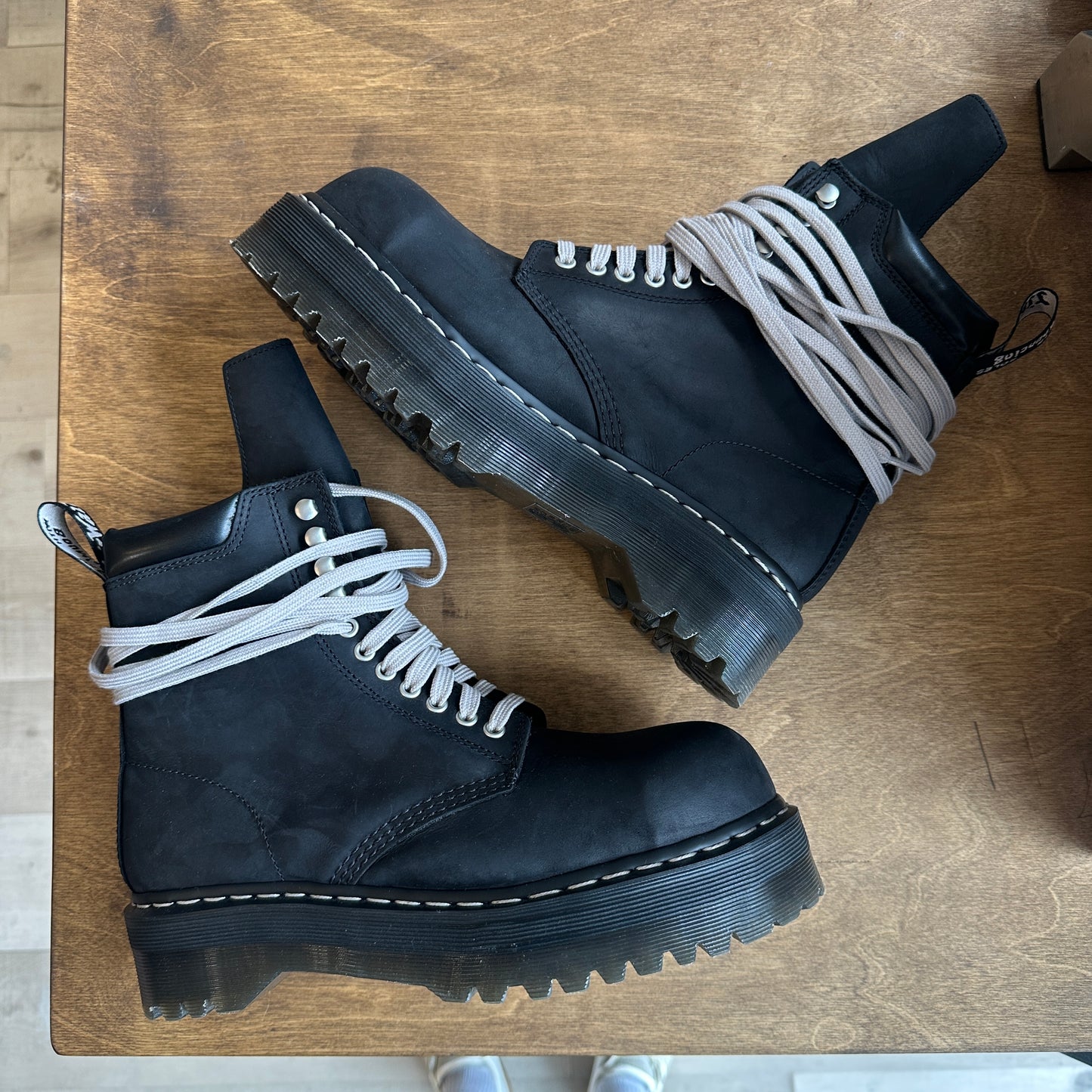 Rick Owens x Dr Martens Steel Toe Quad Boots Size 43