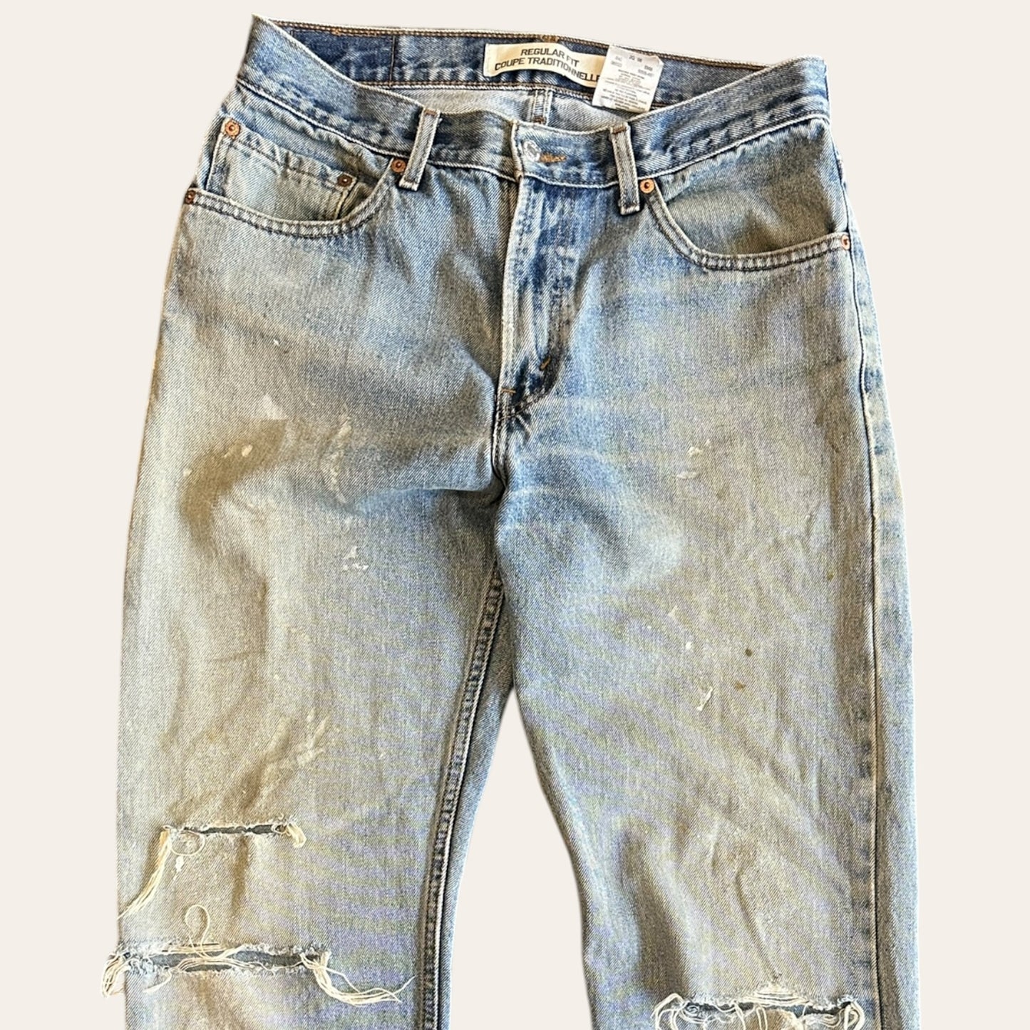 Levis Distressed Denim Jeans Size 32x34