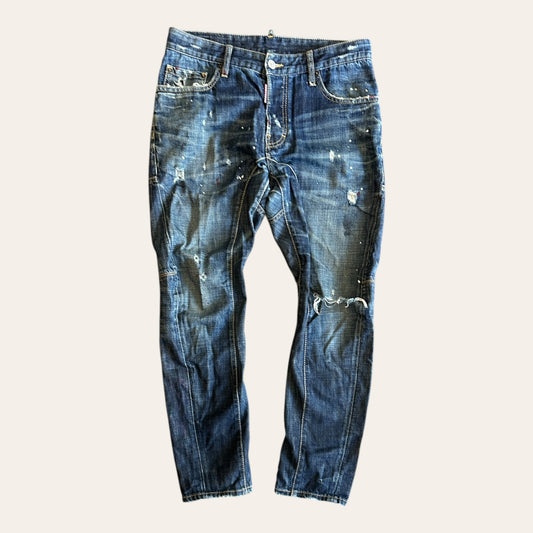 00s Dsquared Paint Splatter Denim Jeans Size 32
