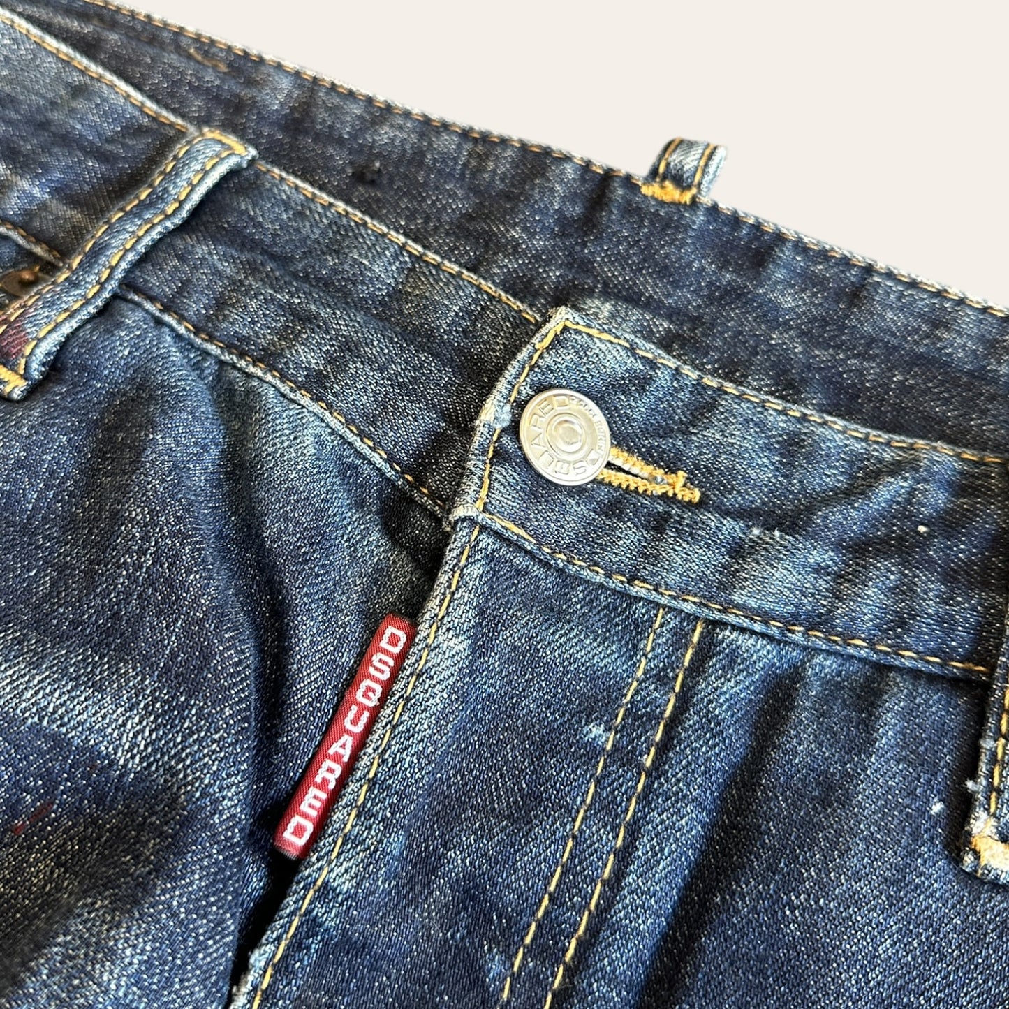 00s Dsquared Paint Splatter Denim Jeans Size 32