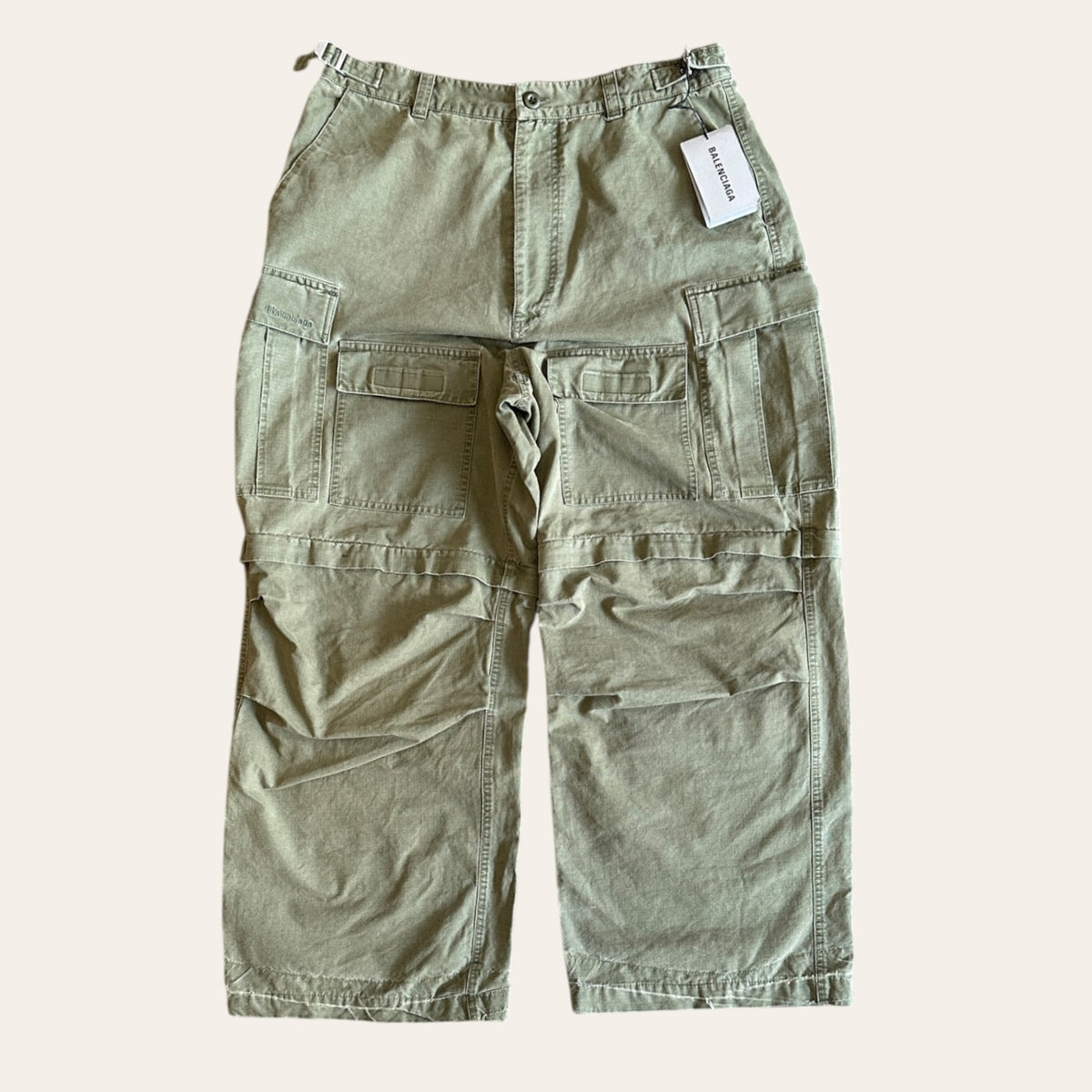 Balenciaga Convertible Cargo Pants Green Size 34
