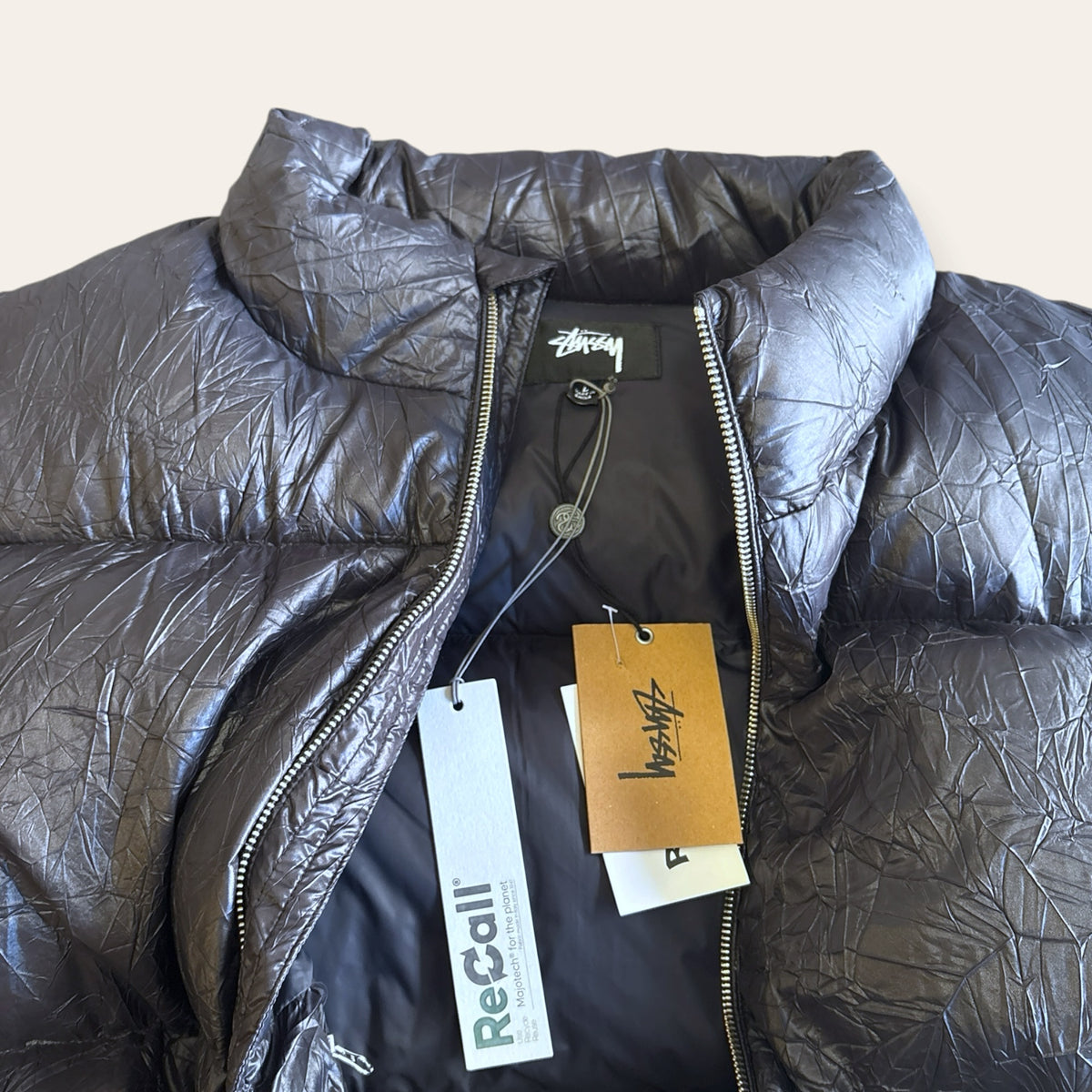 Brand New Stussy Wrinkled Nylon Puffer Size L