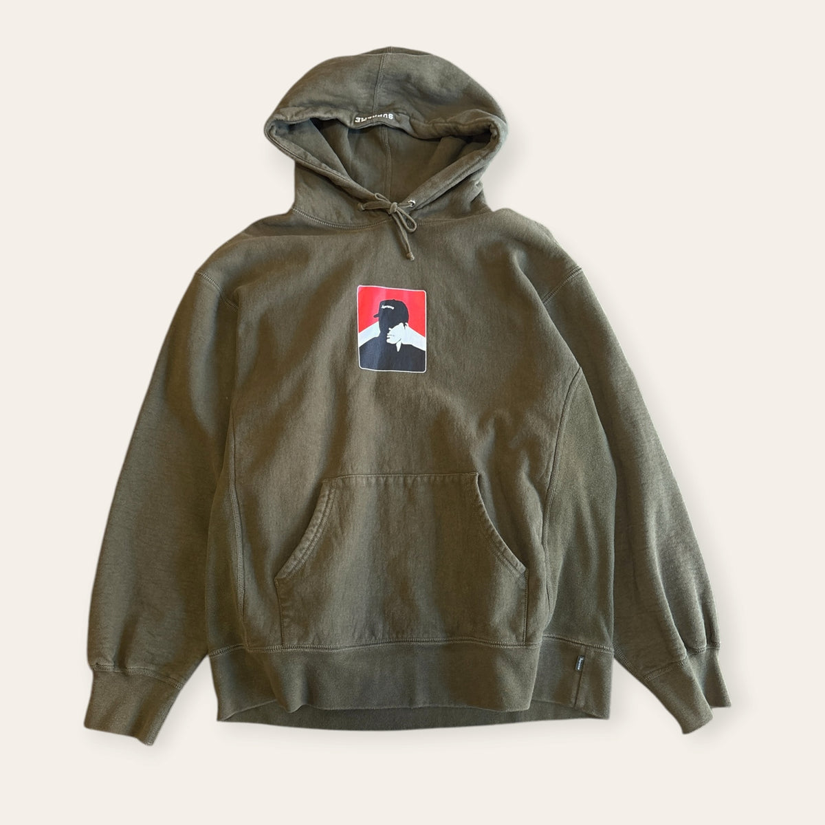 FW20 Supreme Portrait Hoodie Dark Olive Size L