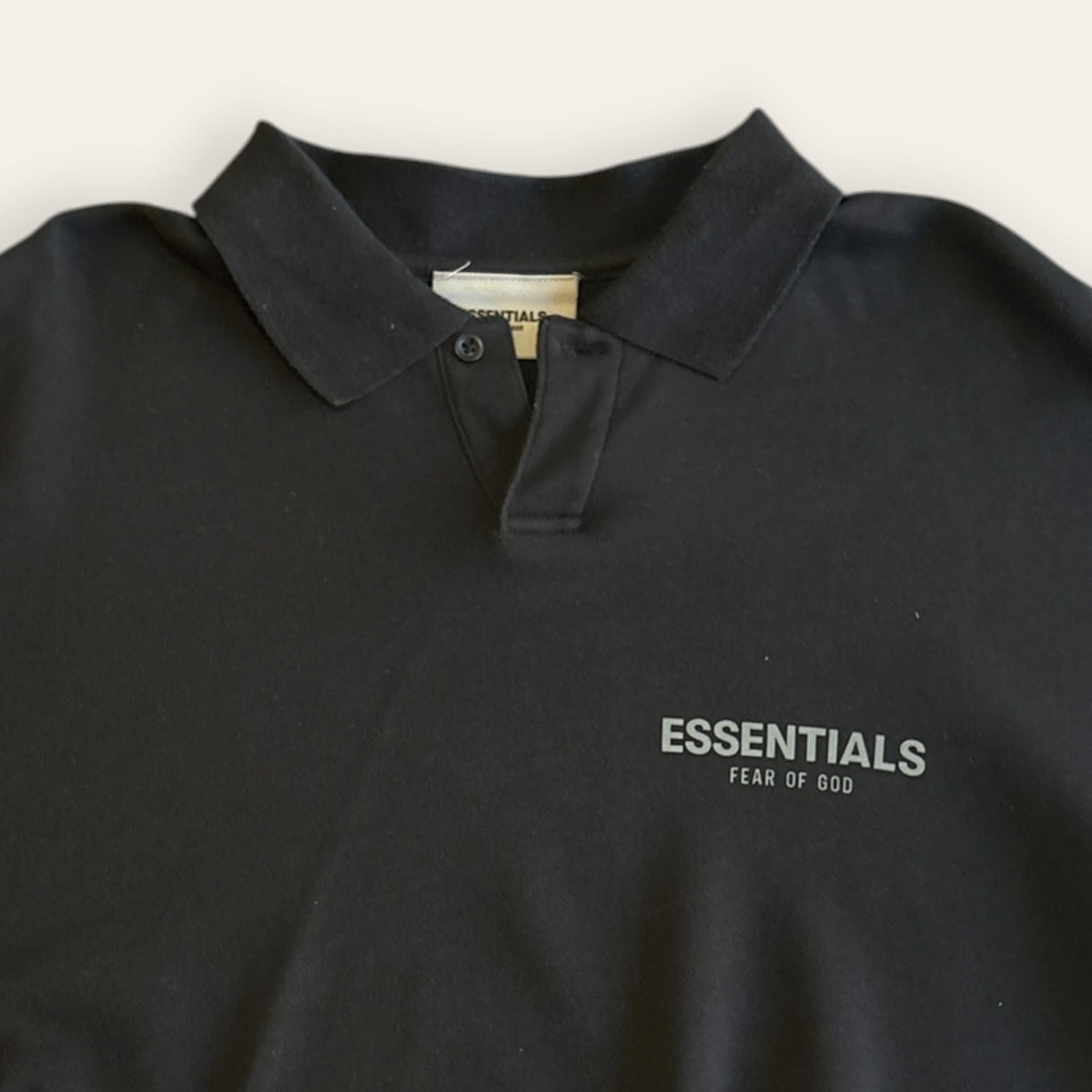 Essentials Quarter Button up Sweater Black Size M