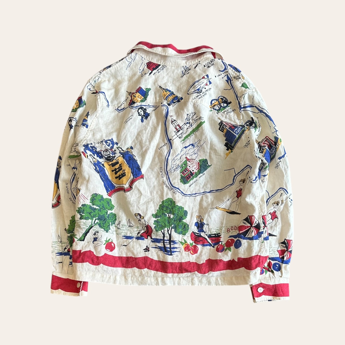 Bode Garden State Linen Shirt Size L