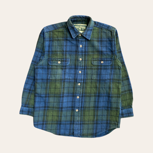 Vintage Field & Stream Flannel Blue/Green Size M