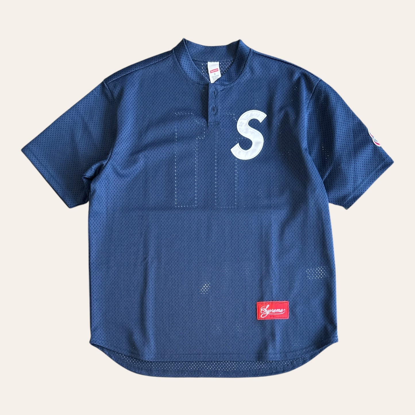 Supreme S Logo Baseball Jersey Size S