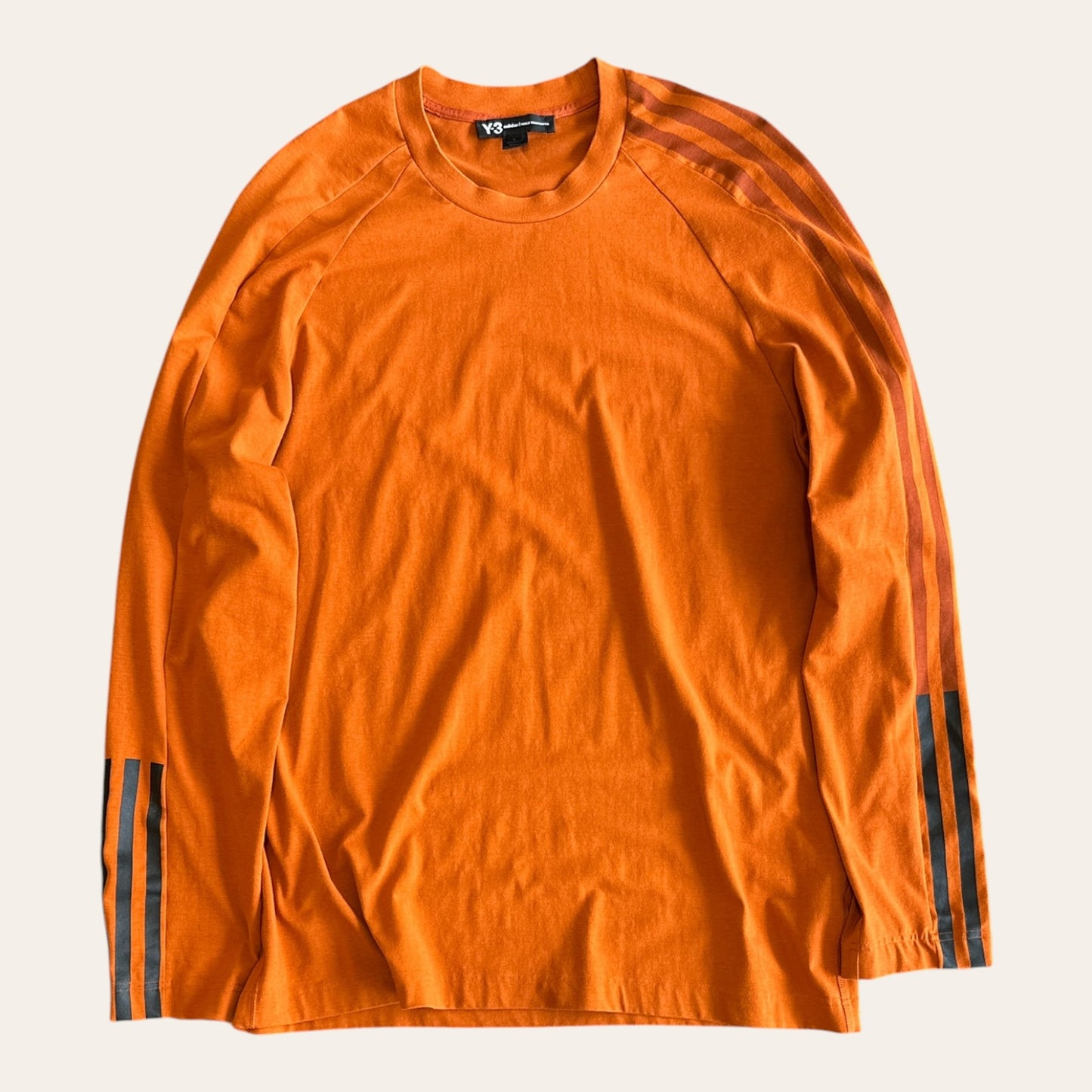 Y3 Adidas LS Shirt Orange Size L