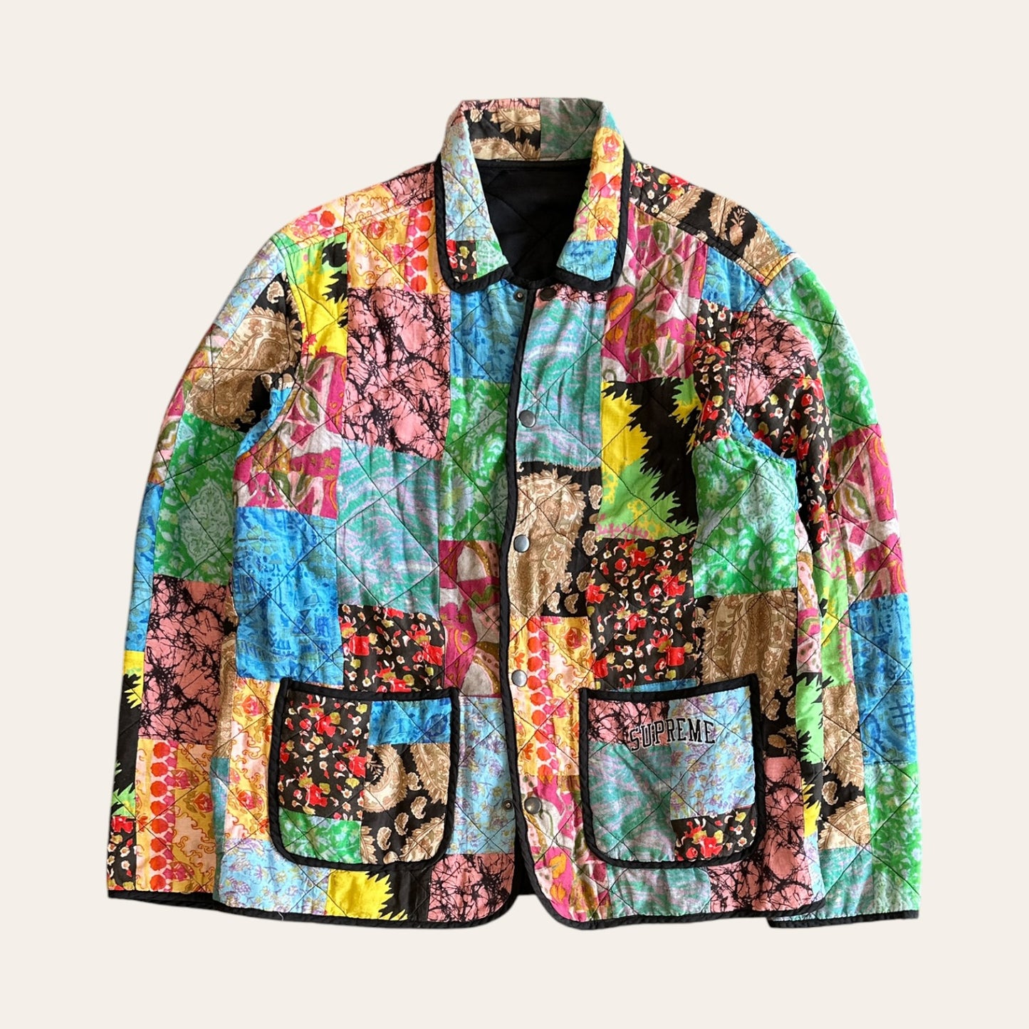 Supreme Reversible Patchwork Quilted Jacket Size M