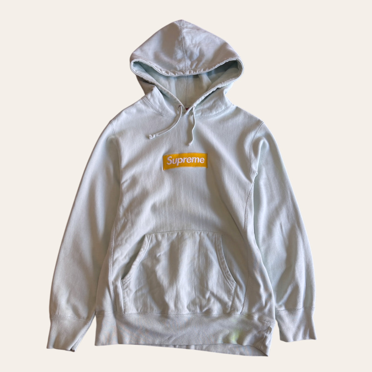 Supreme Box Logo Hoodie Ice Blue Size L