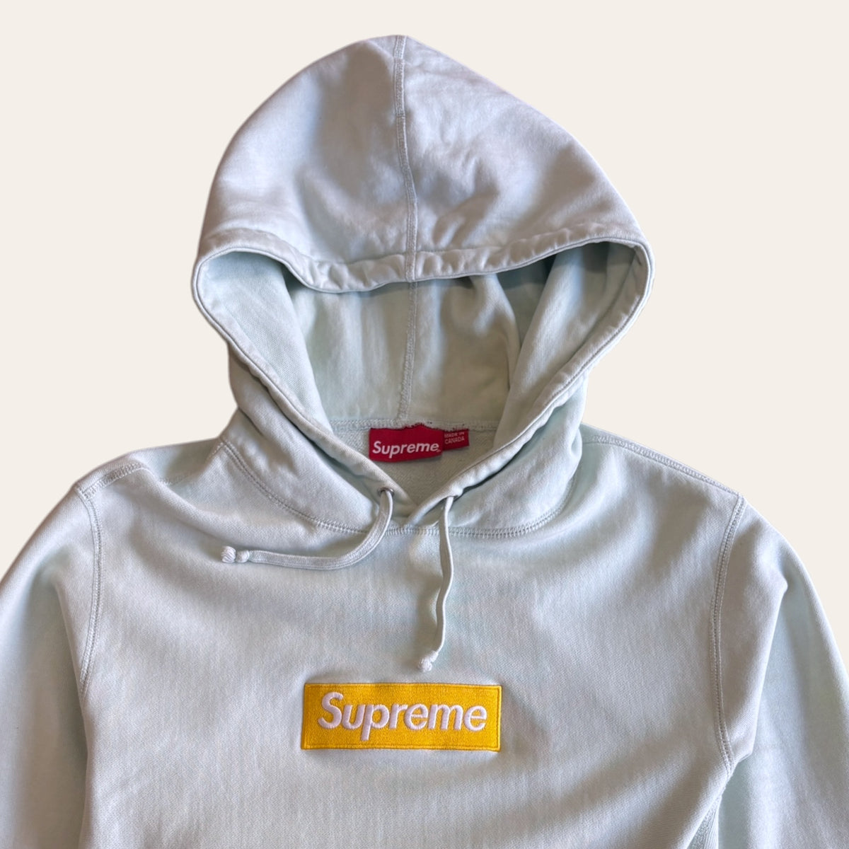 Supreme Box Logo Hoodie Ice Blue Size L