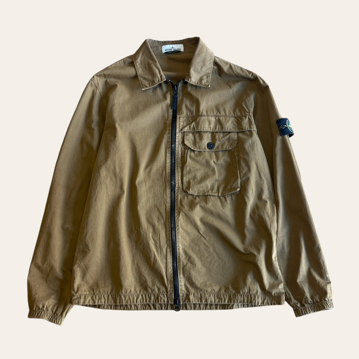 Stone Island Zip Shirt Brown Size XL