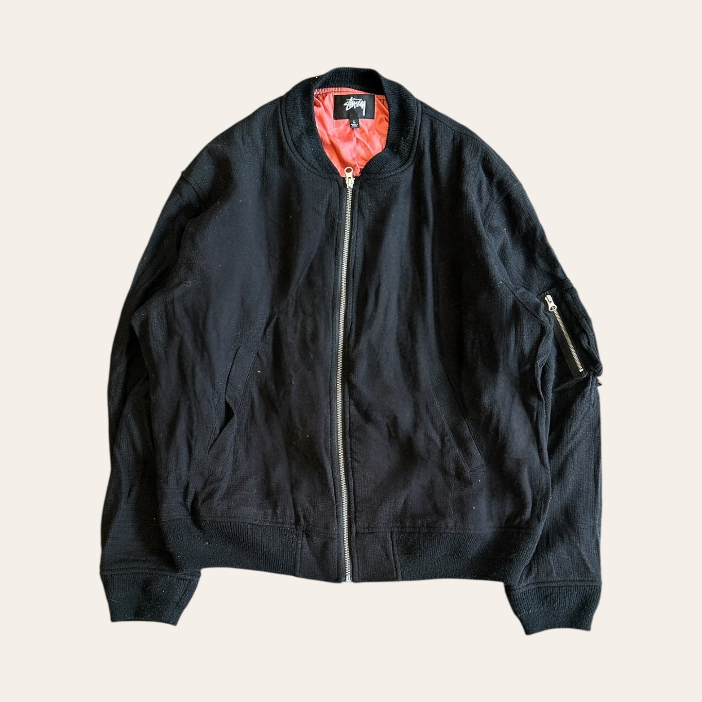 Stussy Linen Bomber Size L