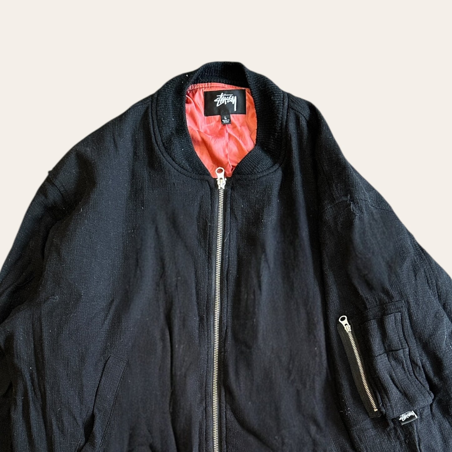 Stussy Linen Bomber Size L