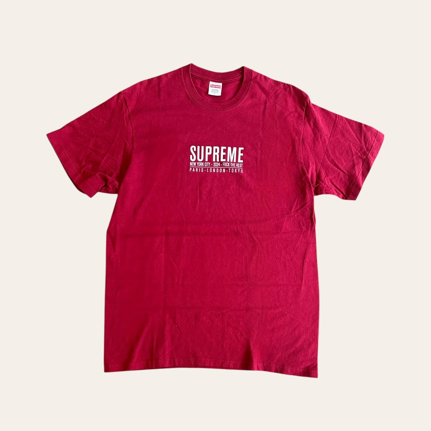 Supreme Paris Cardinal Tee Size L