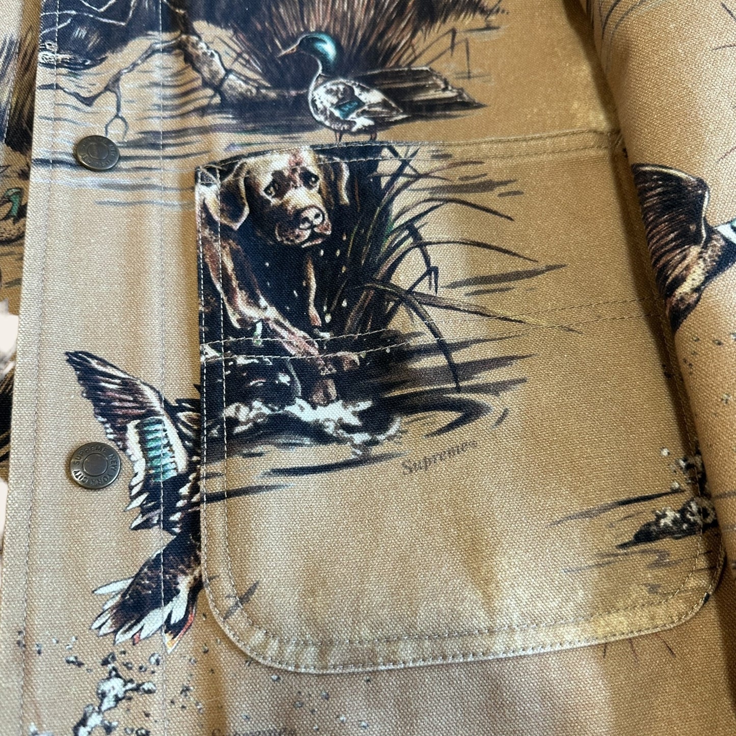 FW12 Supreme Dogs & Ducks Chore Jacket Size M
