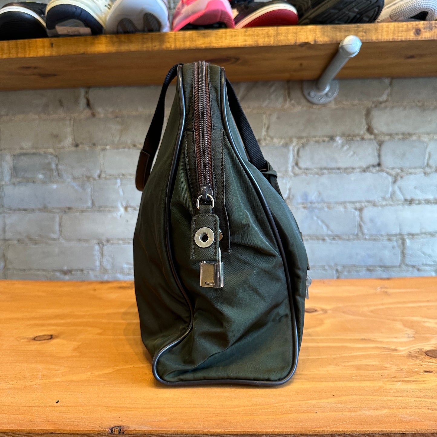 Prada Nylon Lock & Key Tote Bag