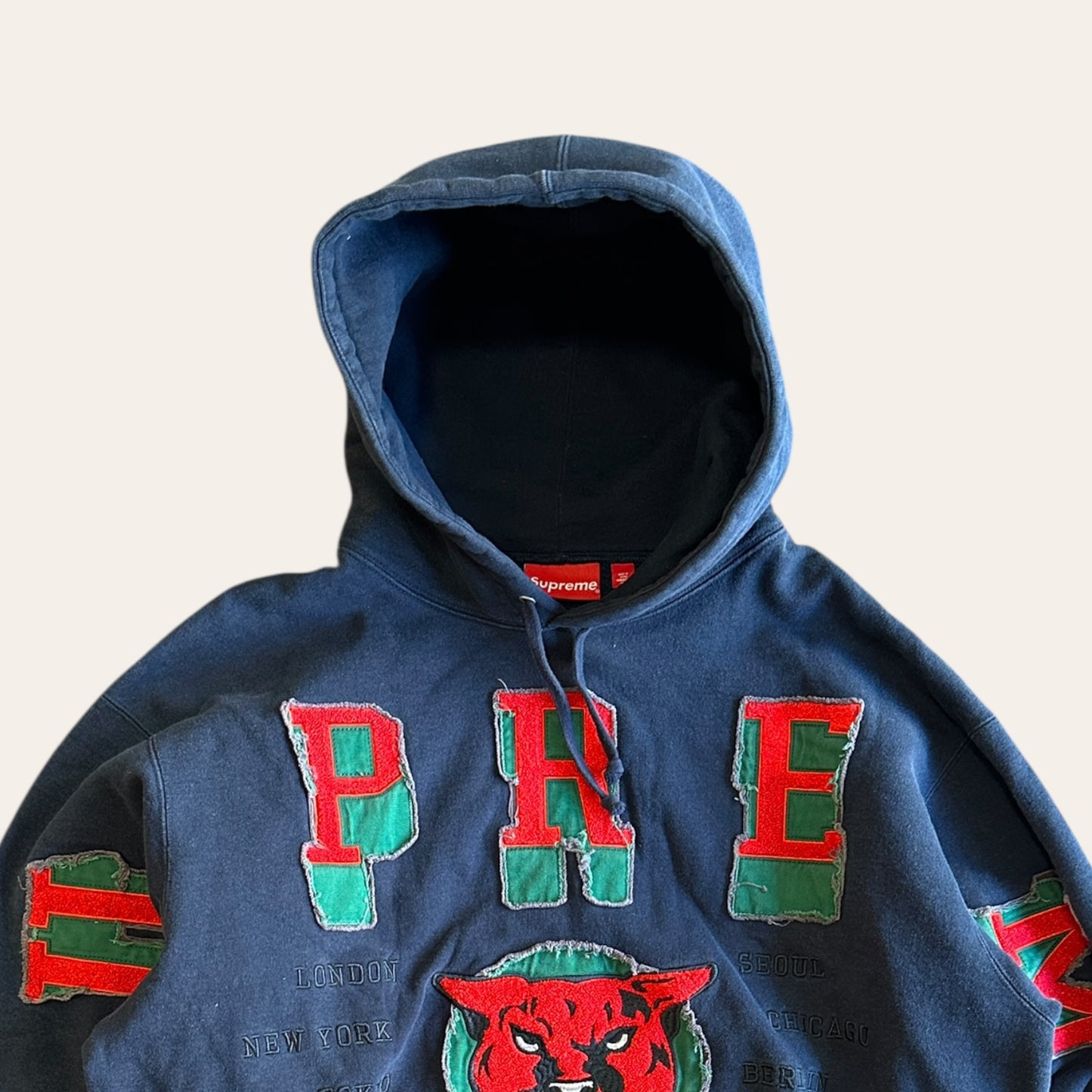 Supreme Washed Panther Hoodie Size L